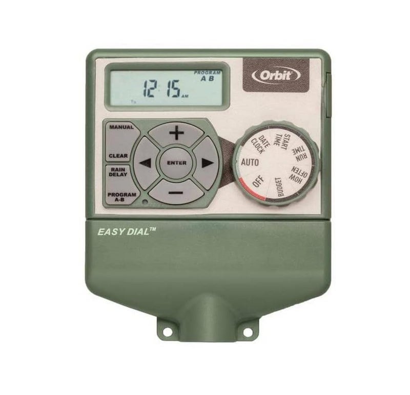 Orbit 57594 Easy Dial 4-Station Indoor Sprinkler Controller, Green - Image 1